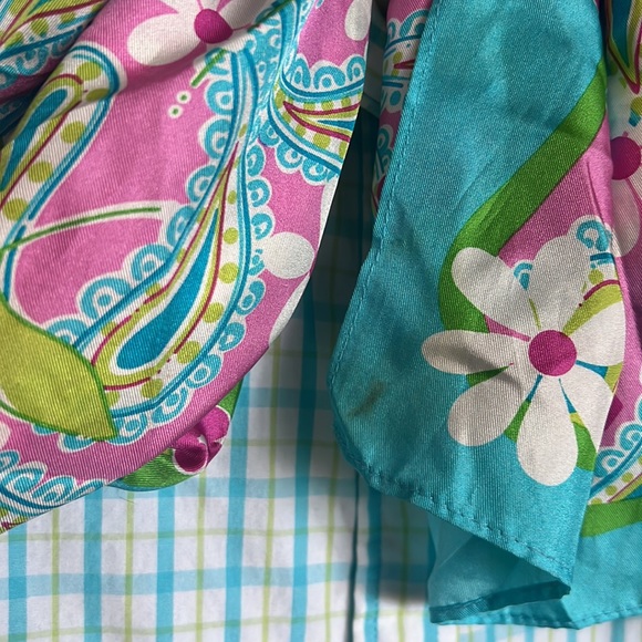 LILLY PULITZER SILK MULTICOLOR SCARF - Picture 11 of 11